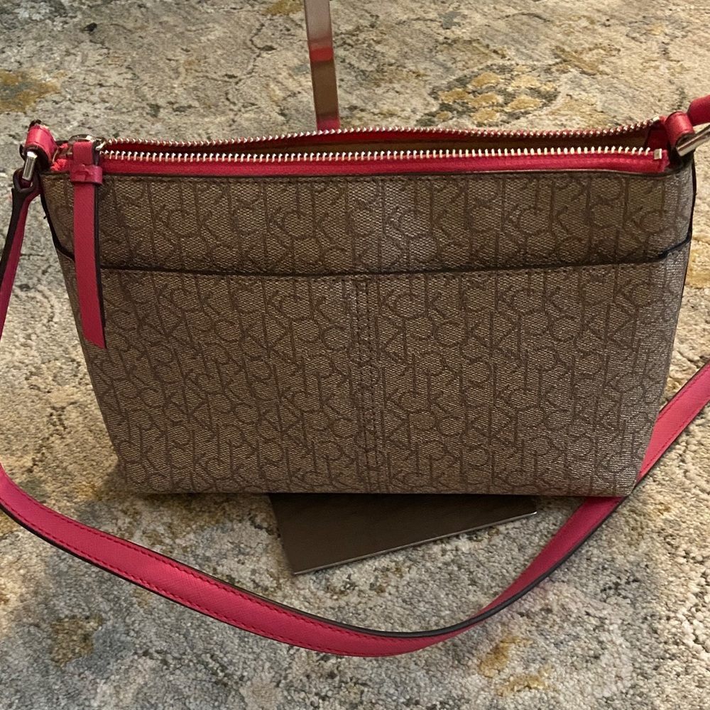 Calvin Klein Pink and Brown Crossbody Bag - Picture 8 of 12